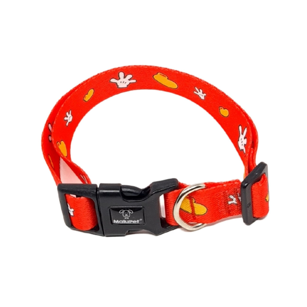 Coleira para Cachorro Ajustável Vermelha
