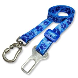 Cinto de Segurança Para Cachorro e Gato com Trava Dupla Azul